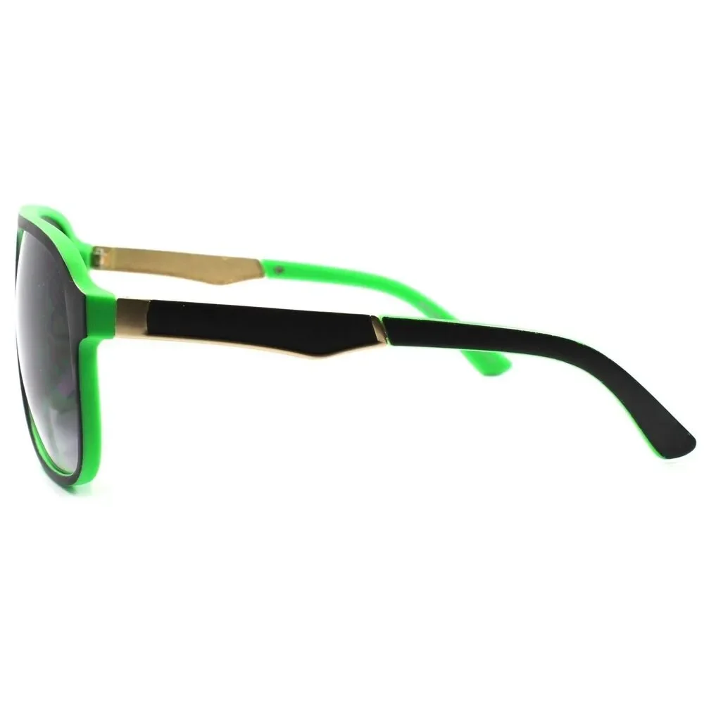 Green Black Large Oversized Retro Stylish Mens Womens Classic Square Sunglasses